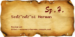 Szénási Herman névjegykártya